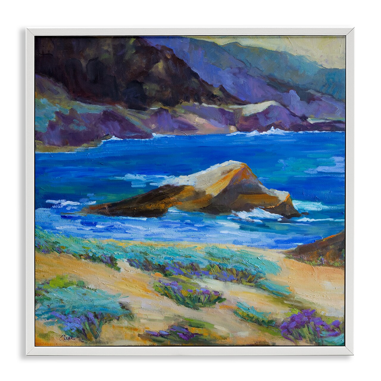 Stupell Industries Carmel Cove Landscape Framed Giclee Wall Art Design by Alexi Fine